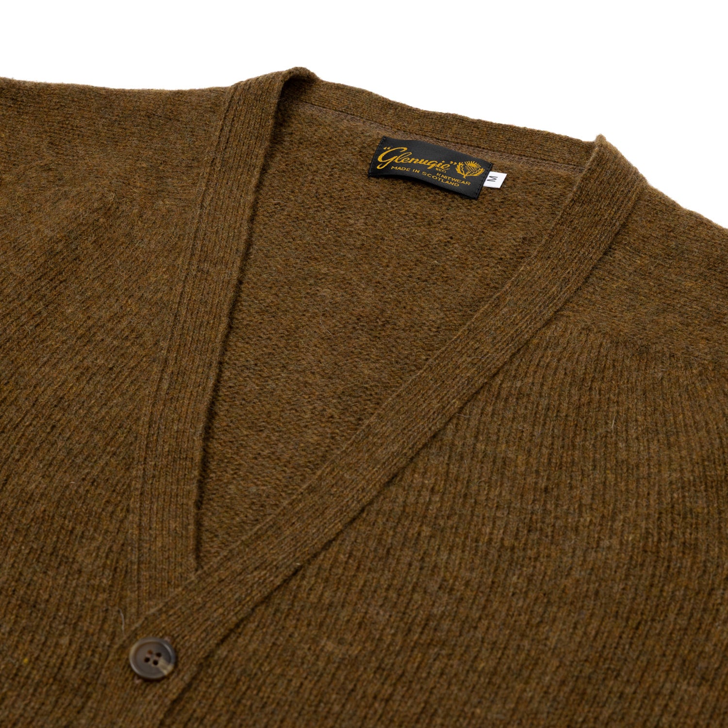 Glenugie exklusiv x MJ: Strickjacke "College Cardigan" aus reiner Wolle - Circulare Knit Shetland